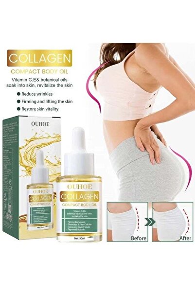 ouhoe Collagen Compact Body Oil For Face, Neck,Body, Firms And Lifts Skin,Red...