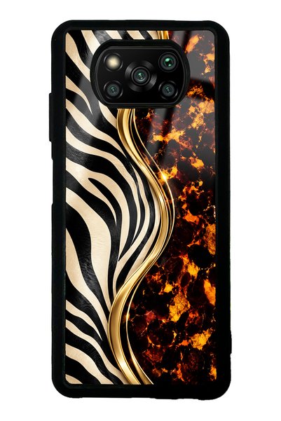 Spoyi حافظة هاتف Xiaomi Poco X3 باللون الأسود بتصميم سفاري لامع