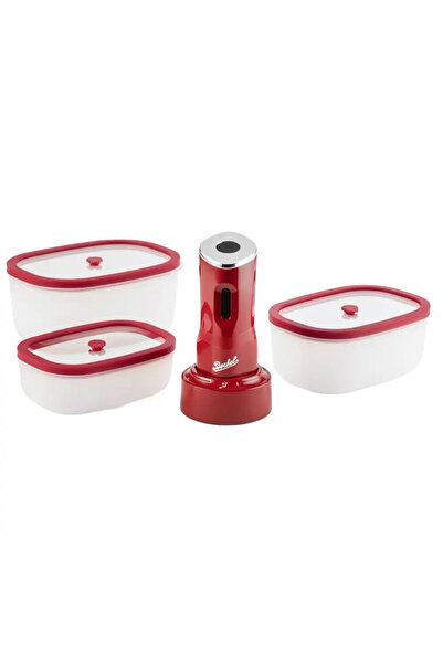 Berkel Set pompă de vid portabilă cu accesorii, Berkel, Icon Mini, roșu
