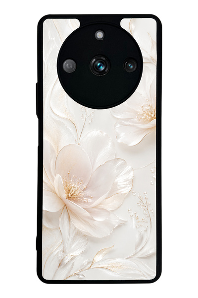 Spoyi Realme 11 Pro Ivory Pearl Blossom Tasarımlı Glossy Telefon Kılıfı