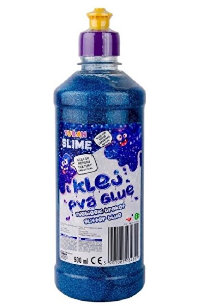 Tuban Adeziv cu sclipici, Tuban, Albastru, 500 ml