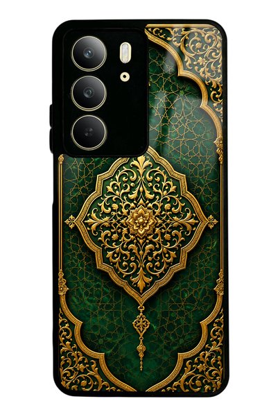 Spoyi غطاء هاتف لامع بتصميم Realme C75 Emerald Ottoman Majesty
