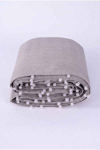 Yuka Gray Balcony Curtain Luxury 1St Class Tarpaulin Fabric Water Repellent T...