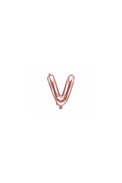Baloane Vesele Balon Folie Litera V Rose Gold 40 cm LTR1-V