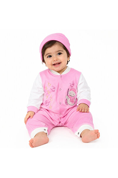 Generic سالوبيت رومبر قطني للأطفال مع قبعة، مقاس 1 سنة
