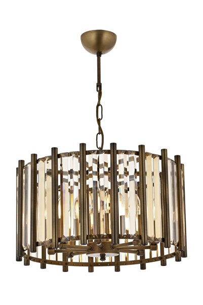 Avonni AV-65222-E45 Eskitme Kaplama Modern Avize E14 Metal Kristal H: 57 cm, ...