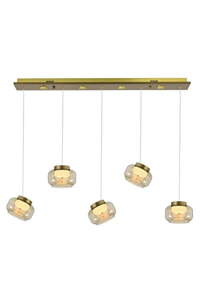 Avonni AV-7017-8112-5YM Eskitme Kaplama Modern Avize LED Metal Mermer H: 90 c...