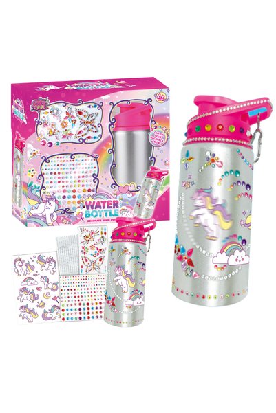 OEM Set creativ copii, Maksik, sticla apa cu stickere, 24,6x8x22,8cm, tema un...