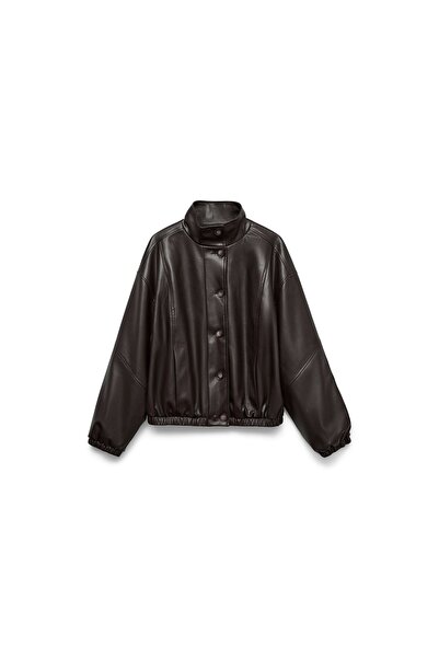 Vero Moda Jachetă de damă din imitație de piele 10344161 Maro
