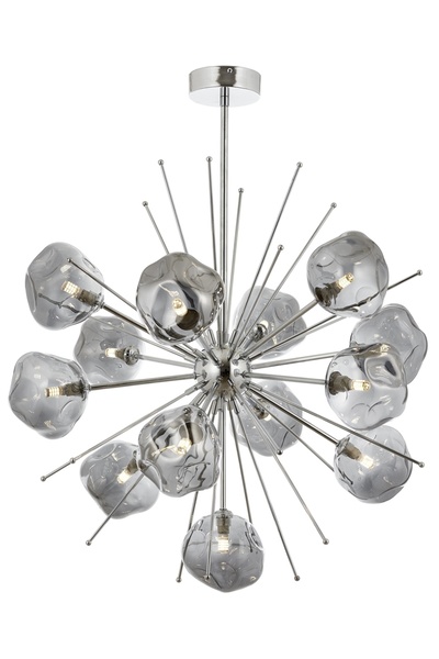 Avonni AV-1777-13K Krom Kaplama Modern Avize G9 Metal Cam H: 80 cm, Ø: 70 cm