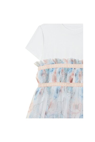 Guess Rochie elegantă de fată K6RK10K6YW0 Albă