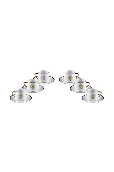 LOTUS Bone 6'lı Kahve Fincan Takımı 12pç.