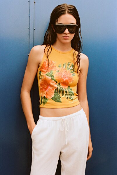 Pull & Bear Çiçekli ve pullu atlet