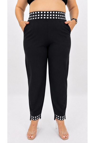ZANESSİ FASHION Plus Size Knitted Lycra Women's Trousers