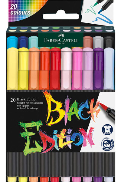 Faber Castel SET PIXURI CU PUNCT DE COD BLACK EDITION 20 CULORI FABER-CASTELL