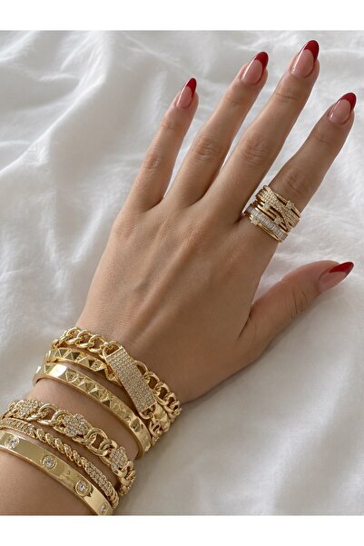 KAYANCLICK Stainless Steel Matching Rings and Bracelets Set