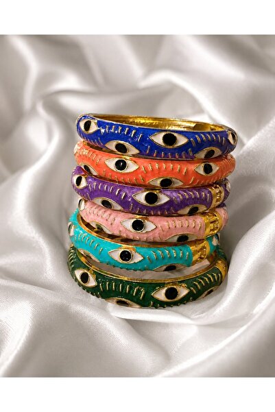 KAYANCLICK Eye Design Bracelet Set Colorful Stainless Steel Jewelry