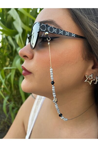 LUMAKS Metal Clover Bead Detailed Glasses Chain |   Women's Glasses Strap |  ...