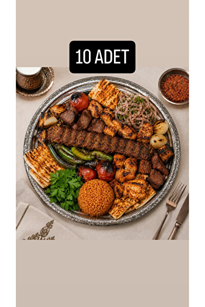Layla Copper Otantik Meze Sunum Tabağı Tepsisi Kebap Tabağı Servis Tabağı Kro...