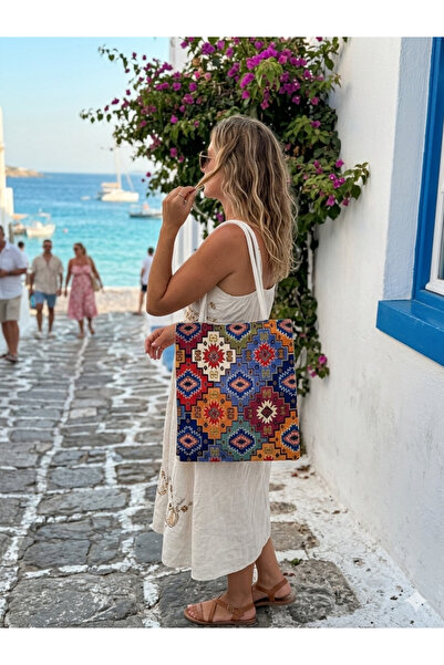 Gamy Crafts Ethnic Tapestry Woven Canvas Bag - Woven Shoulder Bag with Rope S...