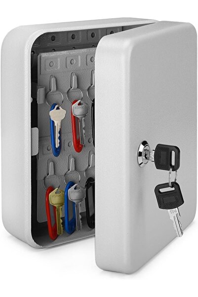 Generic 40 Key Lock Box Cabinet – Wall Mounted Iron Key Storage Cabinet with ...