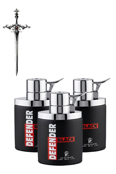 PLATINUM COLLECTION 3 Pieces Defender Black Perfume 100ML
