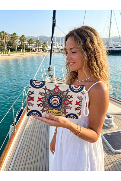 Gamy Crafts Τσάντα από υφαντό καμβά - Υφασμάτινη τσάντα Bohemian - Τσάντα μακ...
