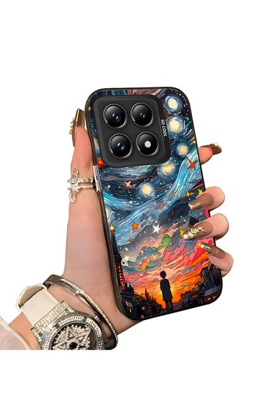 Hontinga Mi 14t Pro 5g Compatible Silicone Edge Hard Back Case Couple Phone C...