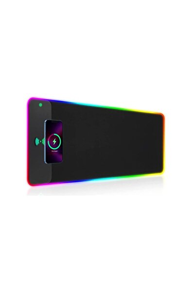 DARO Mouse pad de gaming cu iluminare LED RGB și încărcare wireless, 80 x 30 cm