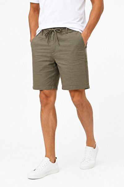 Mösyö Men's 100% Cotton Fabric Elastic Shorts Bgl-St05629