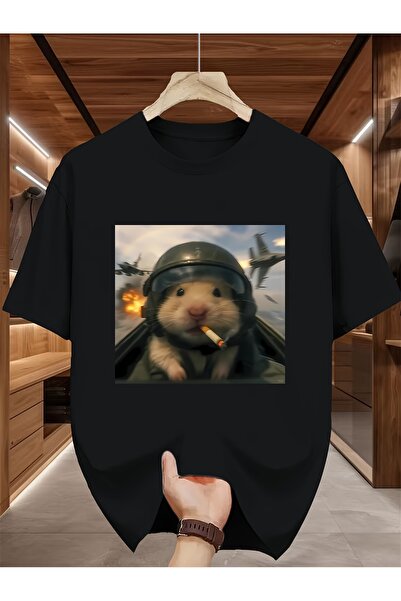 Astogria13 Pilot Small Animal Theme Round Neck T - Shirt Fashionable Casual M...
