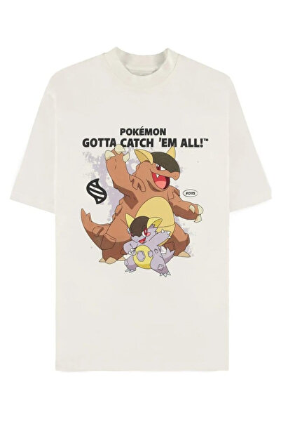 DIFUZED Tricou barbati Difuzed, Pokemon, Mega Kangaskhan, alb, purtare zilnic...