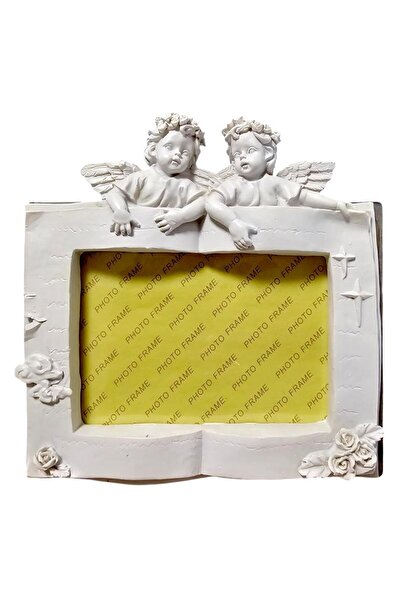 OEM Rama foto Art Sacrum multicolor 13x9cm cu ingerasi din rasina