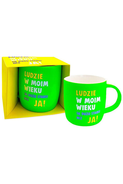 KUKARTKA Cana ceramica Ludzie w moim wieku multicolor 300ml neon