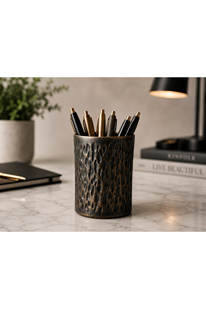 VERRA CONCEPT Handmade Brass Pen Holder Decorative