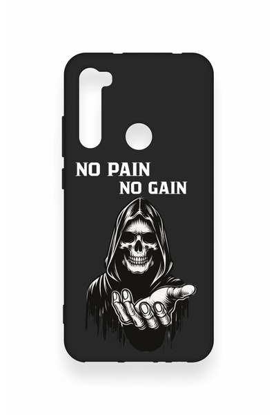 Vip Case Redmi Note 8 Uyumlu No Pain No Gain Desenli Silikon Kılıf