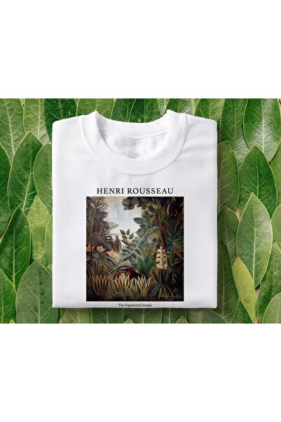 Grafftee Clothing Εμπριμέ μπλουζάκι Henri Rousseau με σχέδιο Ισημερινής Ζούγκ...
