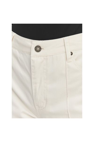 Guess Jeans Pantaloni de damă din material textil W6RA0RWJ051 Crem