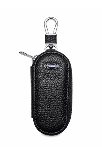 idealaksesuar Ford Zippered Leather Patterned Keychain Remote Control Case Im...