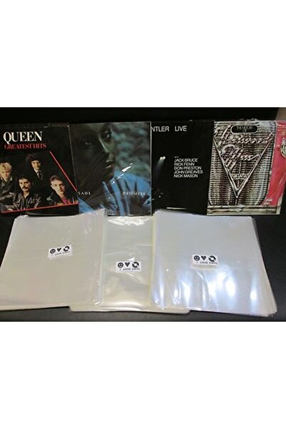 VINGLI 100 plicuri de plastic pentru discuri de vinil 33 RPM