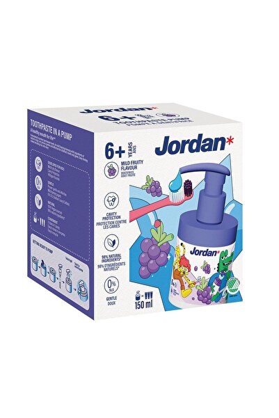 JORDAN Οδοντόκρεμα Junior με αντλία, για παιδιά 6-12 ετών, με γεύση φρούτων, ...
