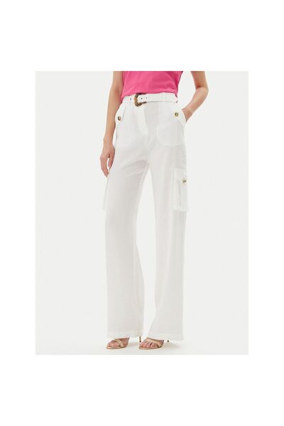 VERSACE JEANS COUTURE Pantaloni de damă din material textil 78HAA109 N0433 Alb