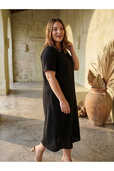 Enhitbaby Udenya Plus Size A-Line Dress |   100% Cotton Double Layer Muslin F...