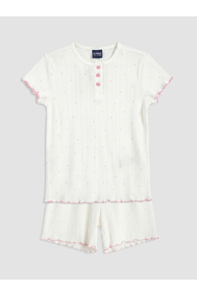 LC Waikiki Vizyon New Season Patterned Girls' Shorts Pajama Set