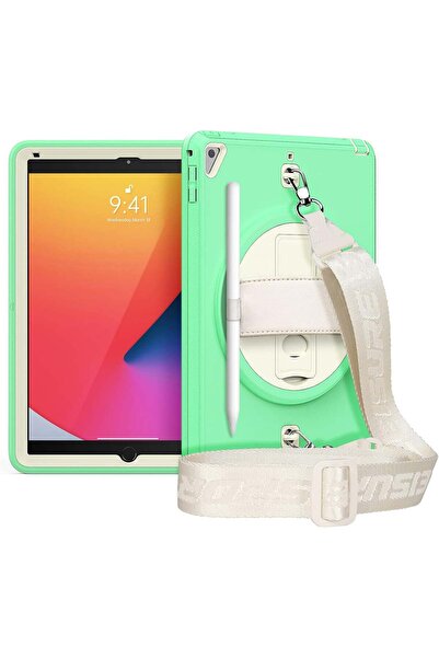 SIGLOO Husă Clamshell cu folie, curea și suport rotativ iPad Air 2/5/6/Pro 9....