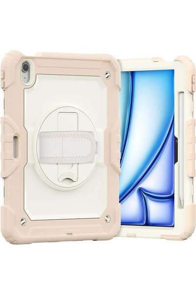 SIGLOO Husă cu folie și suport rotativ 360° pentru iPad Air 11/5/4 10.9 inch Roz