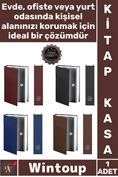 Wintoup #Kasa Gizli Saklama Kutusu Güvenli Kumbara Dekoratif Kitap Görünümlü ...