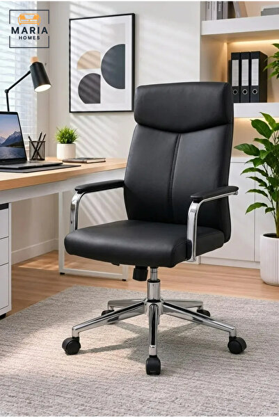 MARIA HOMES Executive Office Chair with High Backrest, Padded Armrests, Adjus...