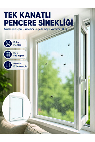 Lisinya Cuttable Window Fly Screen with Velcro Tape - Fly Protection Net