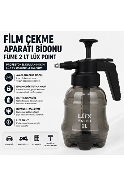 LOACANDLECO Lüx Point Film Çekme Aparatı Bidonu Füme 2 Litre Basınçlı Sprey C...
